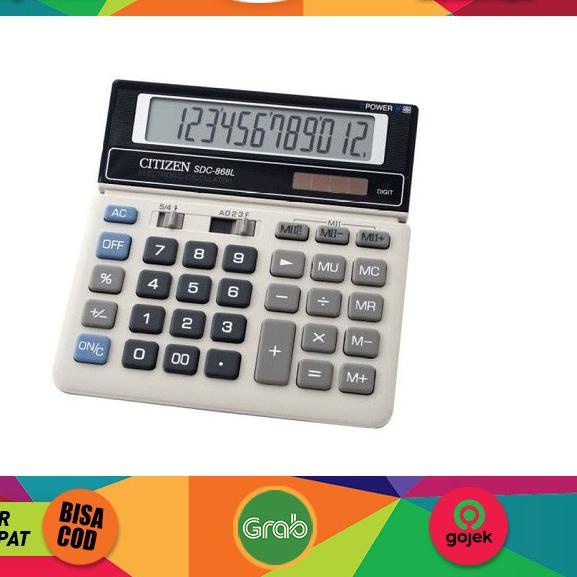 

Best - Kalkulator Citizen SDC-868L Electronic Calculator SDC 868 - Kalkulator 12 Digits - Abu-abu
