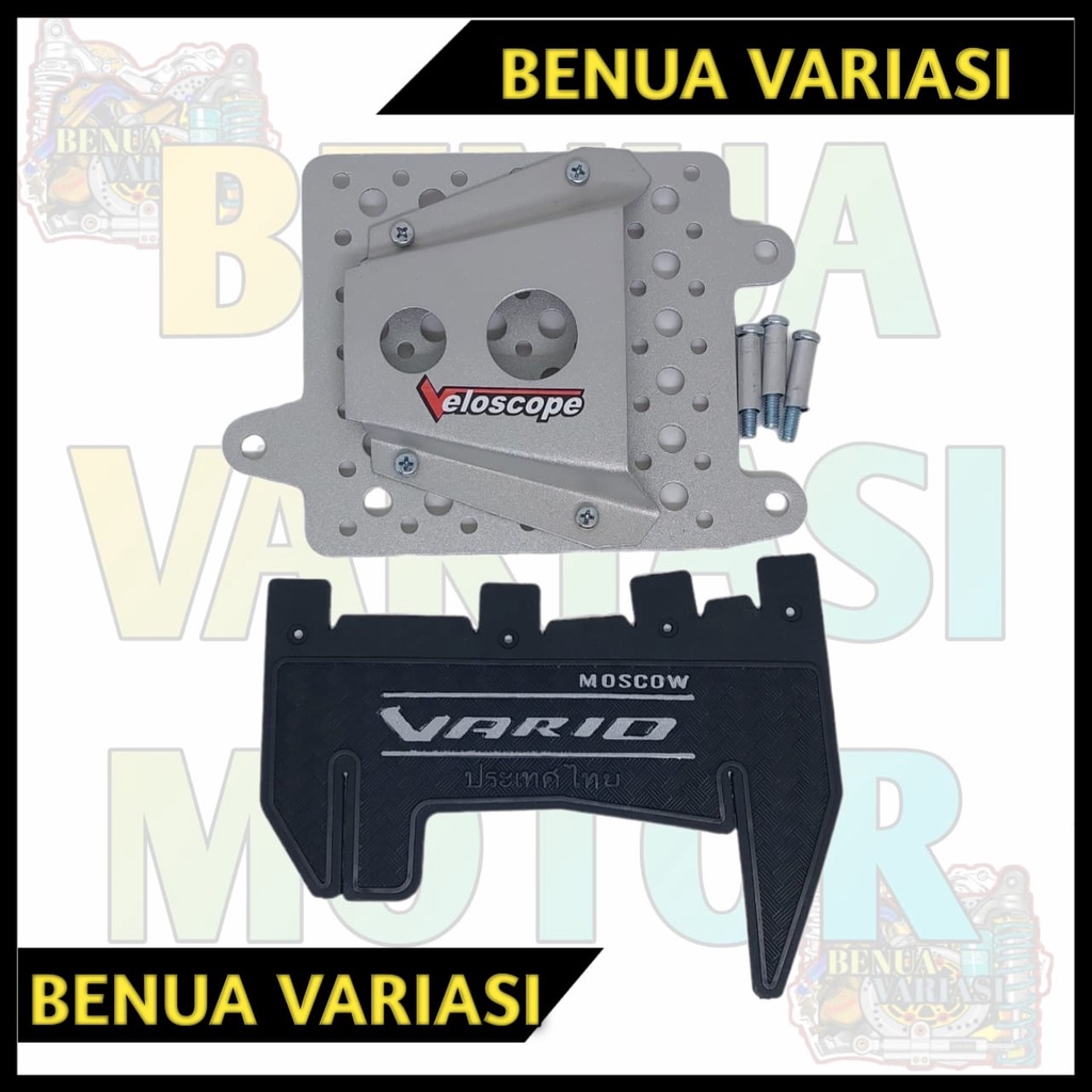 PAKET COVER RADIATOR VARIO MODEL AIRSCOP+MUDFLAP CARBON VARIO HONDA VARIO KARBU 125 NEW OLD VARIO 15