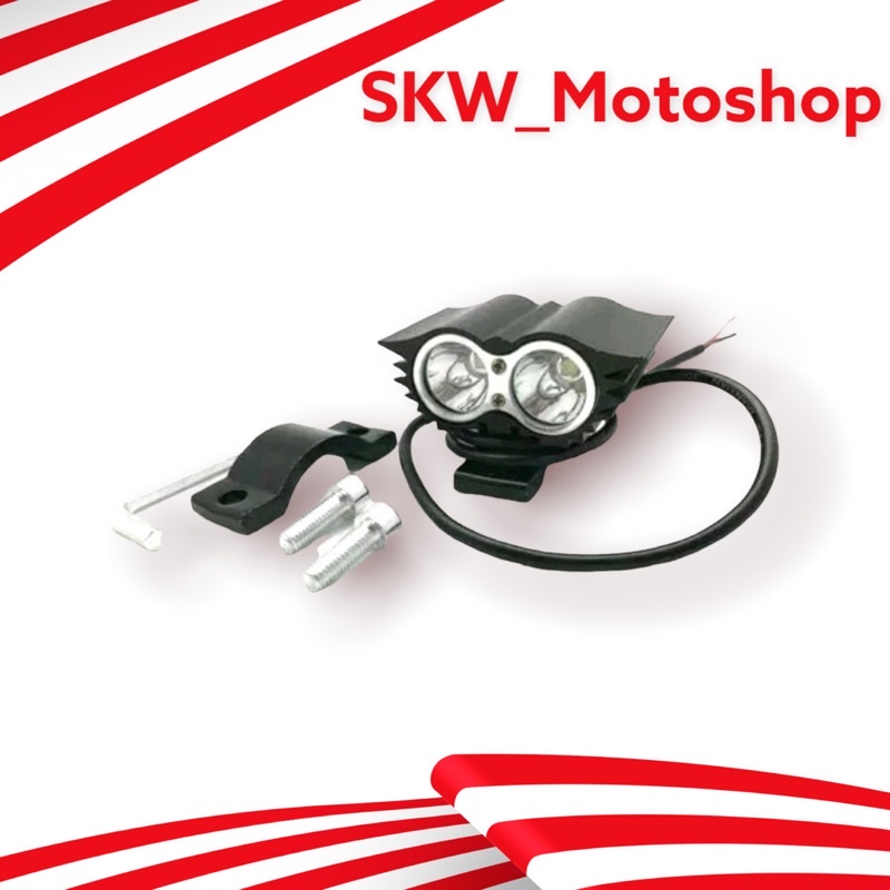 PROMO lampu motor lampu tembak sorot LED owl 2mata mini 20 wart cree3 mode irtarafire