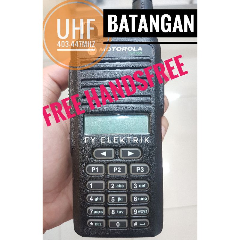 HT Motorola CP 1660 UHF 403 447 MHz Second Original Tanpa Charger