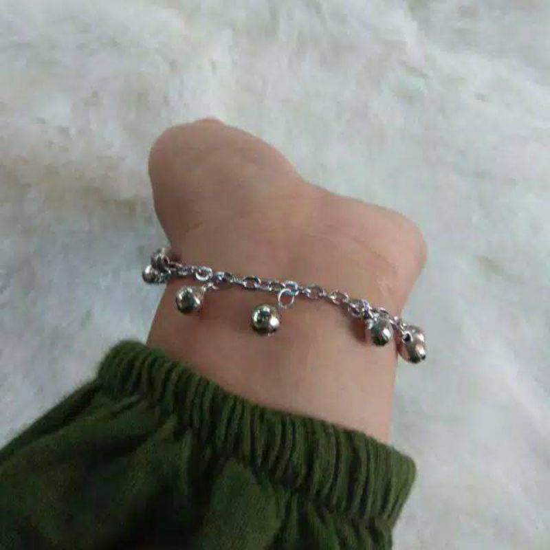 Gelang Kaki/Tangan Bayi Titanium Bunyi Krincing