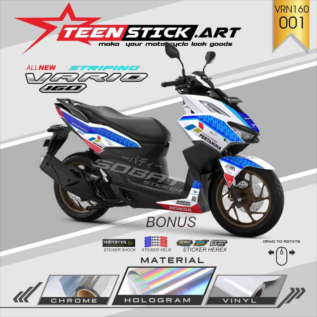 Striping Vario 160 2022 - Sticker Striping All New Vario 160 2022 Livery Mandalika