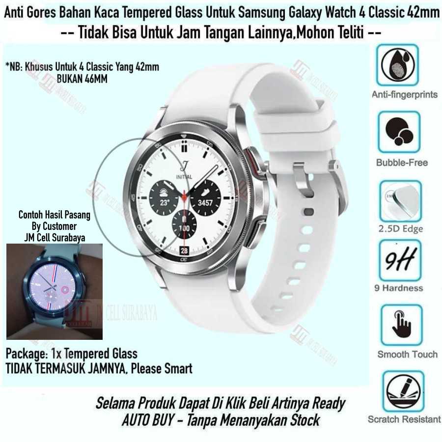 Anti Gores Samsung Galaxy Watch 4 Classic 42mm - Kaca Tempered Glass Bukan Mika