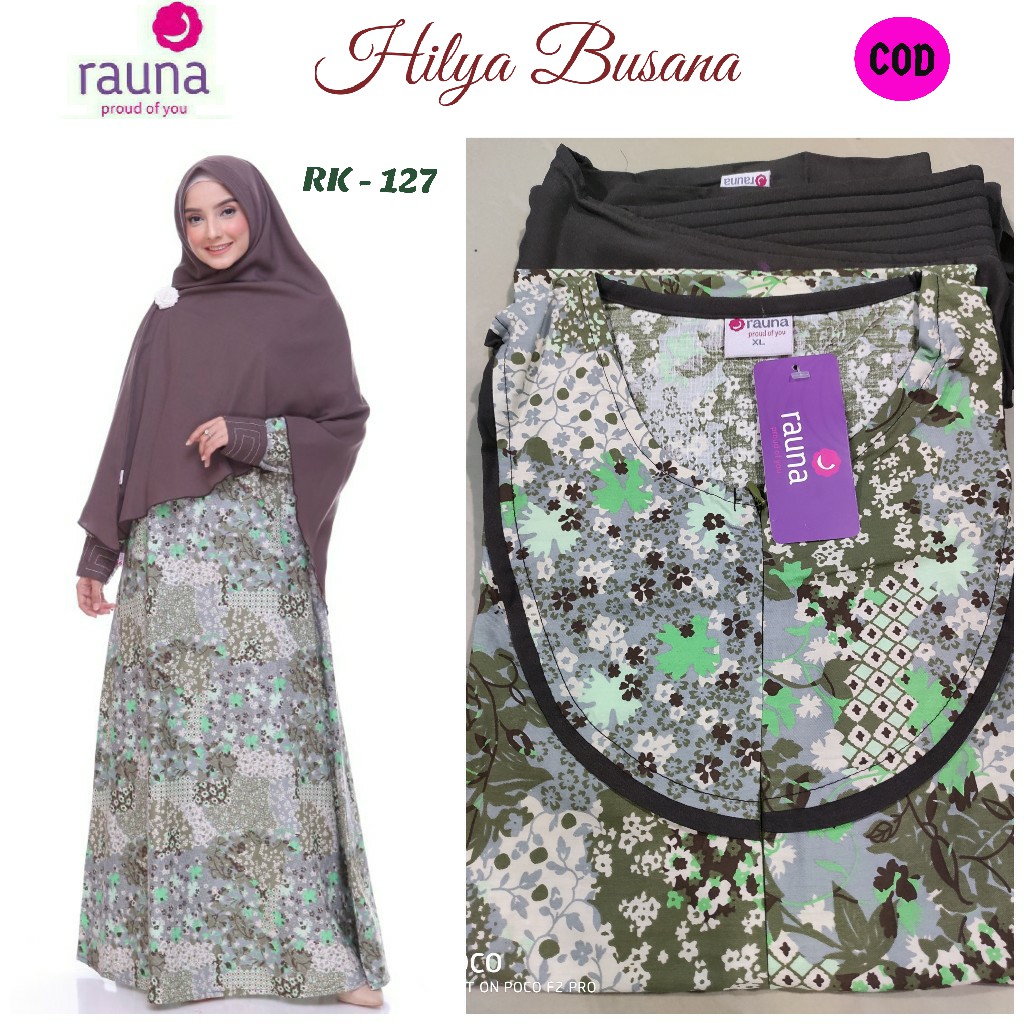 Gamis Katun Rauna Syar'i / RK - 127 / 128  / Fashion Muslim