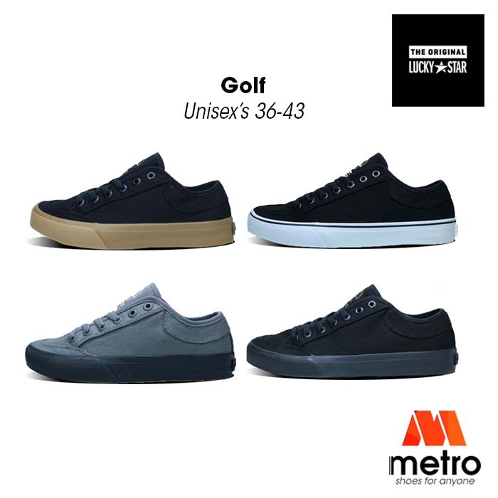 Sepatu Kanvas Pria Lucky Star Model Golf Authentic | Sepatu Canvas Original by Metro Shoes ID