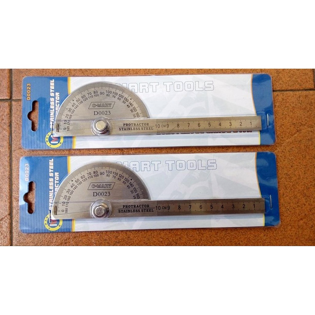 

Busur derajat combi Penggaris Stainless steel Protractor alat ukur sudut