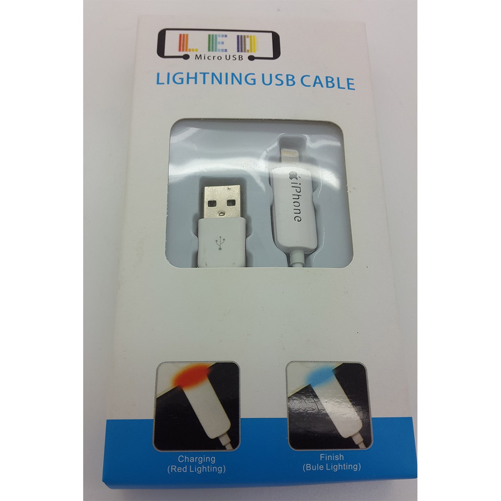 Lightning Cable Iphone / Smart Kabel 8 pin LED 1 Meter