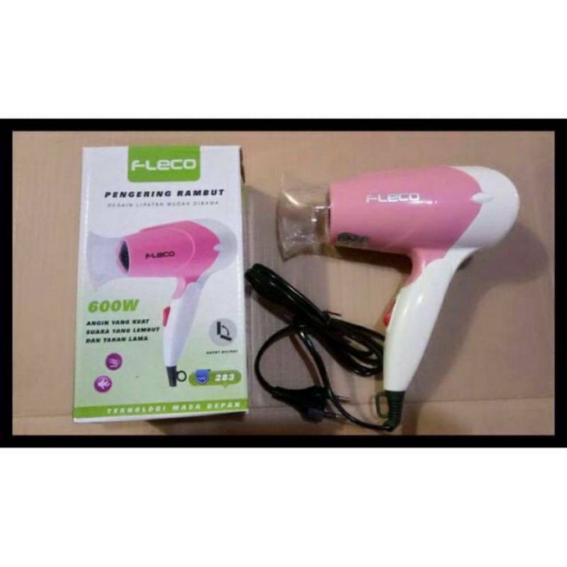 Fleco Hair Dryer FLECO 283 600 watt - Hair Dryer Mini - Pengering Rambut Murah