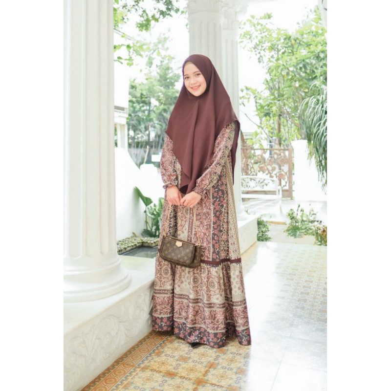 [JASMINE] AVYANA DRESS GAMIS PRINTING MOTIF JASMINE