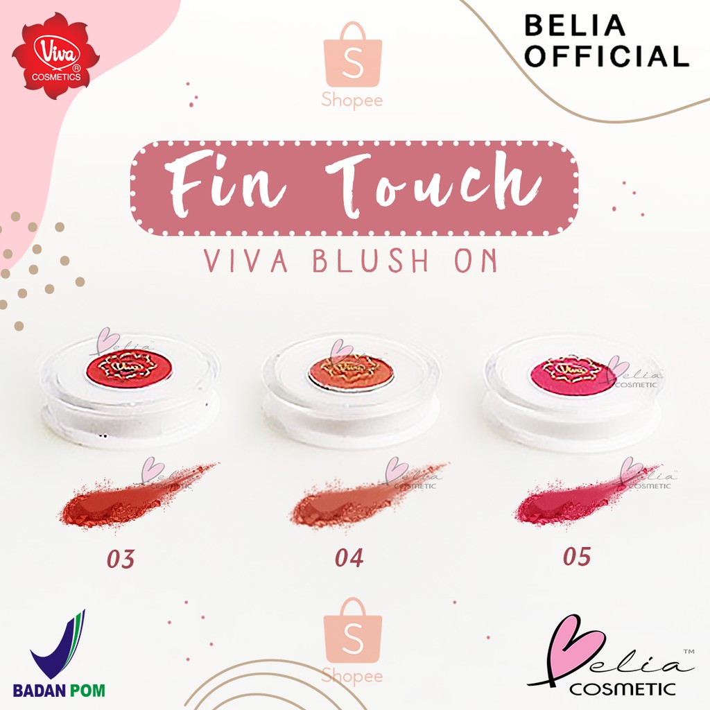 ❤ BELIA ❤ VIVA Face Fin Touch (blush on) Finishing Touch netto 2g