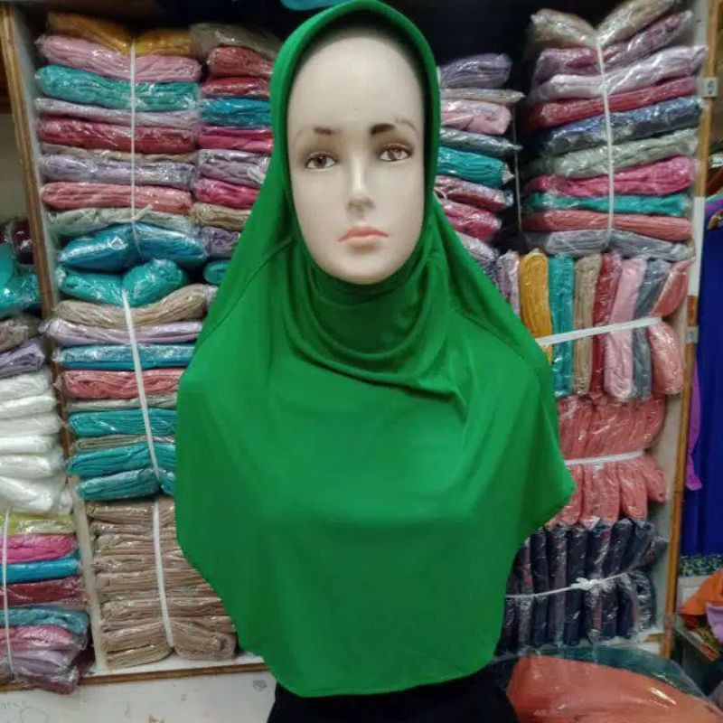 BERGO SNADA / BERGO GARIS PINGGIR / BERGO LAYANG / HiJAB INSTANT-Hijau