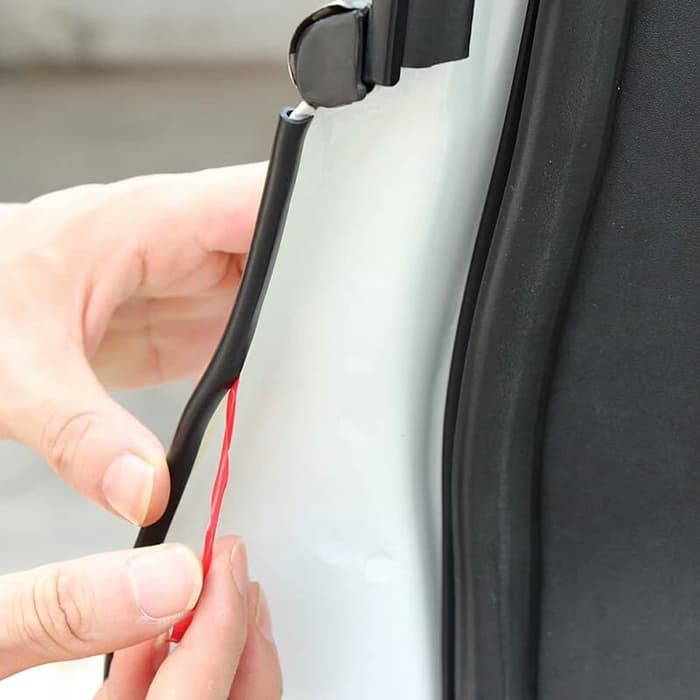 Panjang 5 M Karet Lis Pintu Mobil Warna Putih List Pengaman Pelindung Pintu Mobil Dobletape