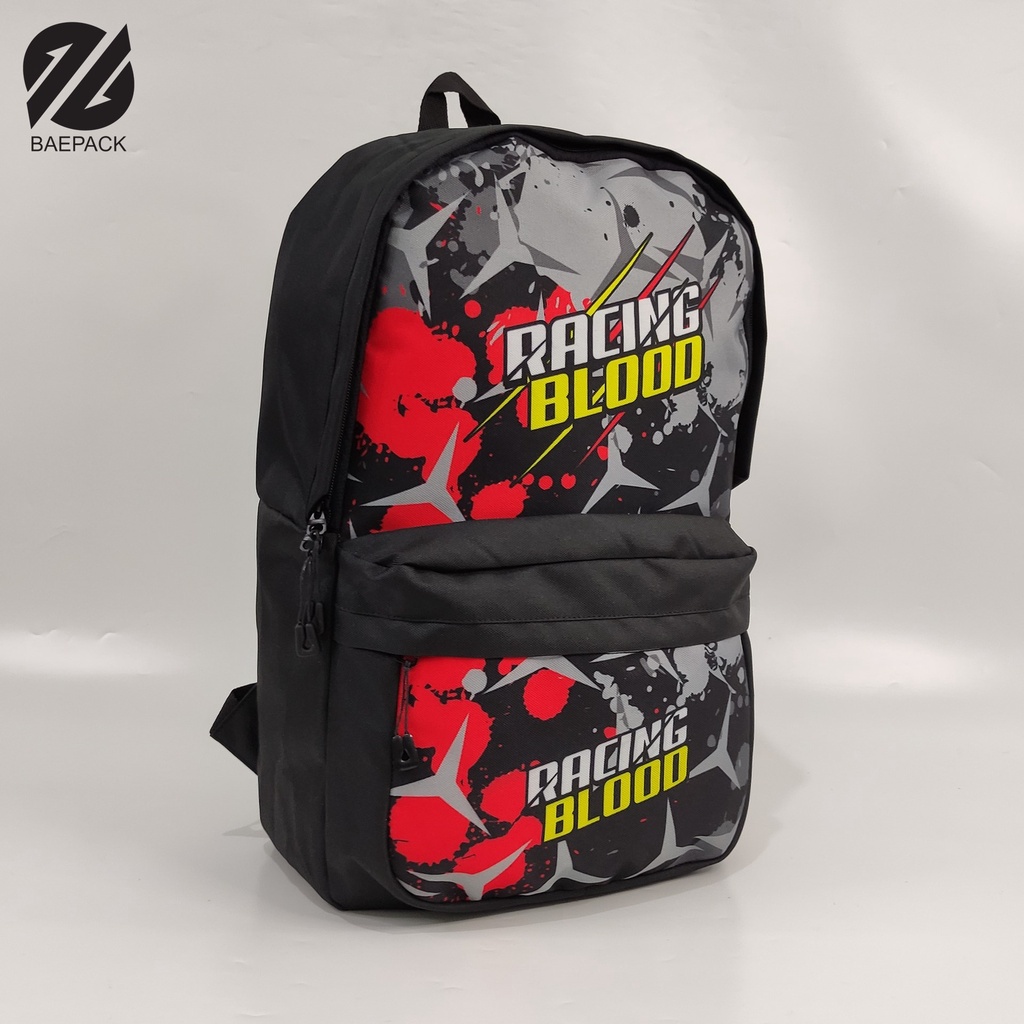 Tas Punggung Ransel Bagpack Cowok Racing Blood Original Baepack / Ransel Pria Murah Berkualitas Produsen Bandung / Tas Sekolah Karakter Premium