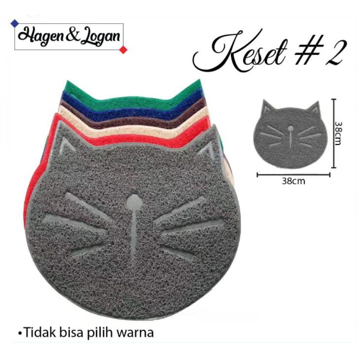 Keset Kepala Kucing Aksesoris Litter Box Anti Debu Alas Kandang