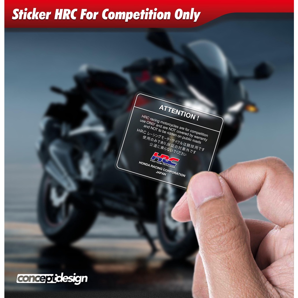 

Sticker HRC For Competition Use Only - Transparan