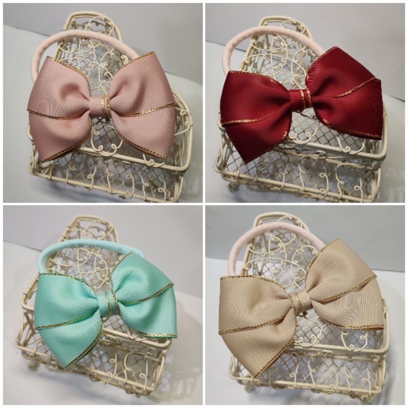 Bando Anak Pita Bando Korea List Gold Bandana Bayi Nylon USA Headband Baby Bando Korea Bando Newborn