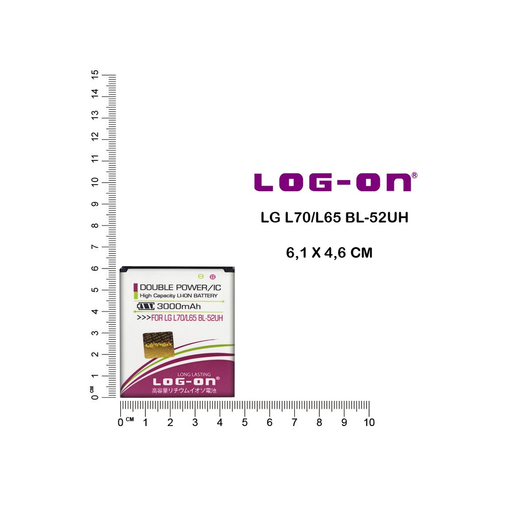 BATERAI LG L70 - L65 - D325 - BL-52UH - LOG ON DOUBLE POWER BATRE