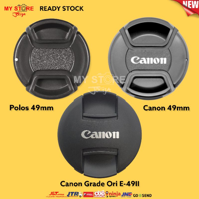 Lens cap tutup lensa canon 49mm Fix EF 50mm F1.8 STM EF-M 15-45mm STM M2 M3 M5 M6 M6II M10 M50 M50II