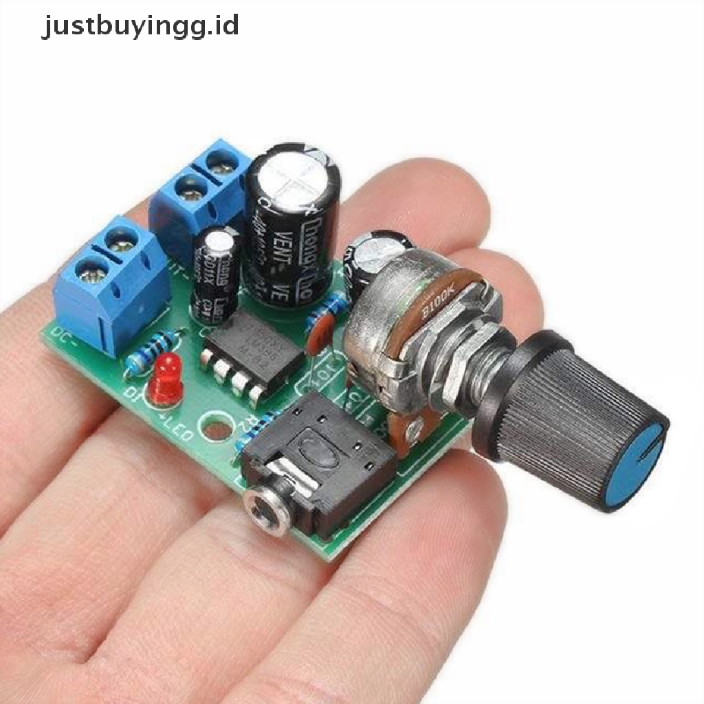 [justbuyingg.id] LM386 10W Audio Amplifier Board Mono 3.5mm DC 3-12V Volume Control ID