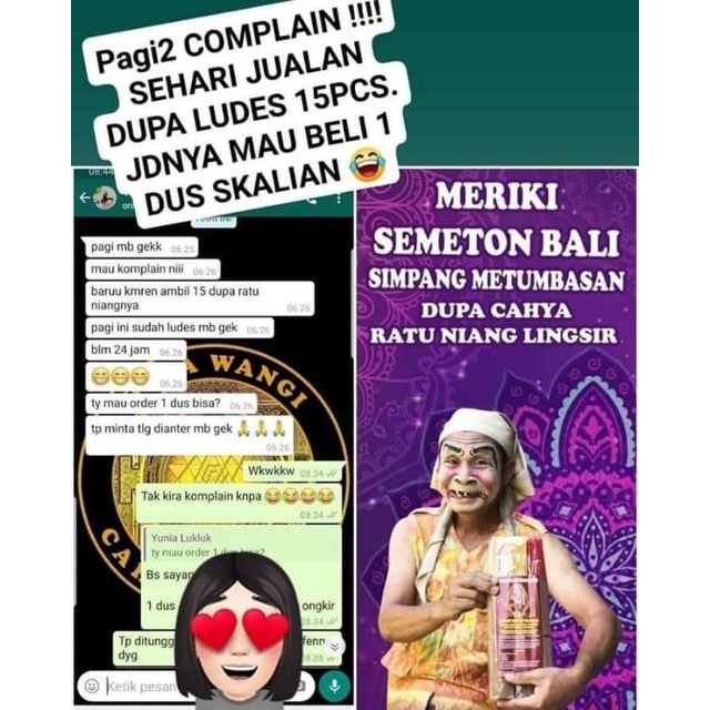 Dupa Ratu Niang Kemasan Pendek ISI Lebih Banyak