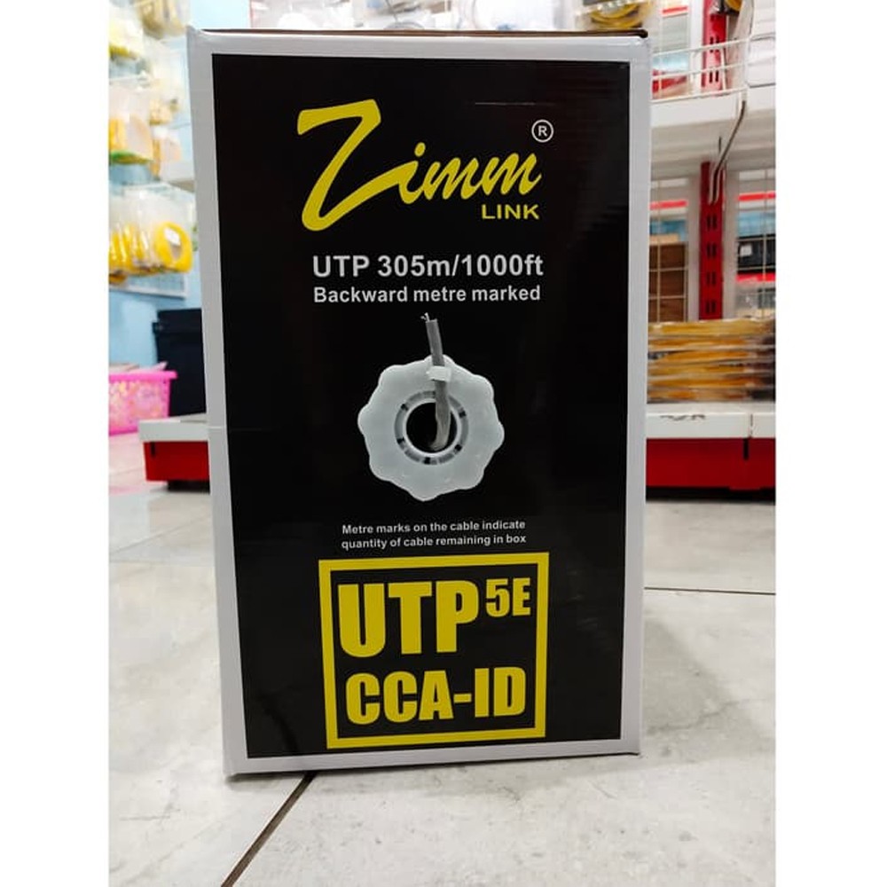 Kabel Lan FTP STP UTP Cat 5e Outdoor CCA Single Jaket Zimmlink Ecer Permeter Kabel Lan Indoor-7