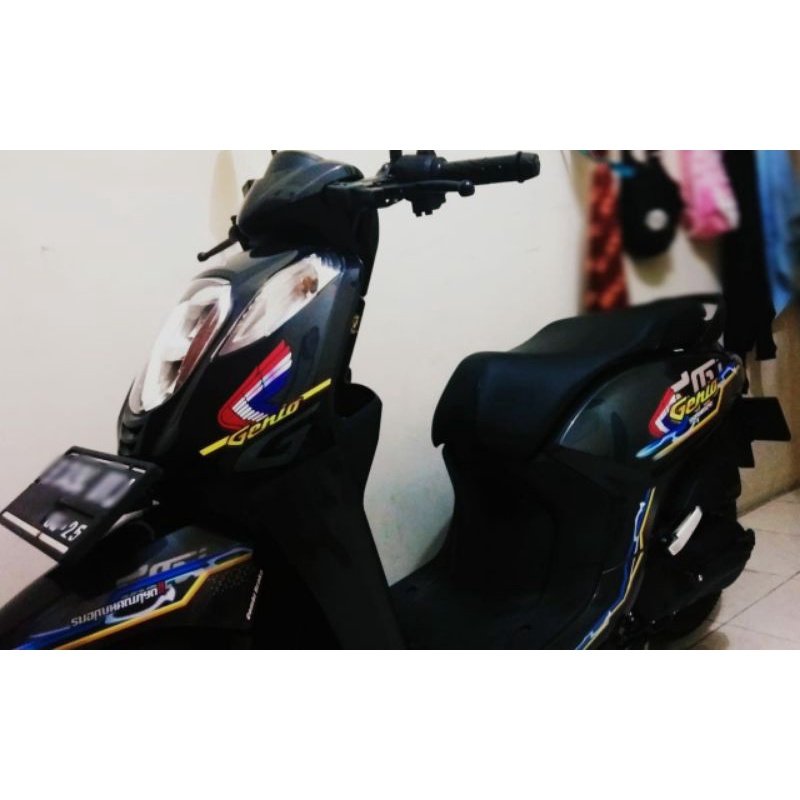 sticker genio transparan custom logo thailand - striping motor genio transparan
