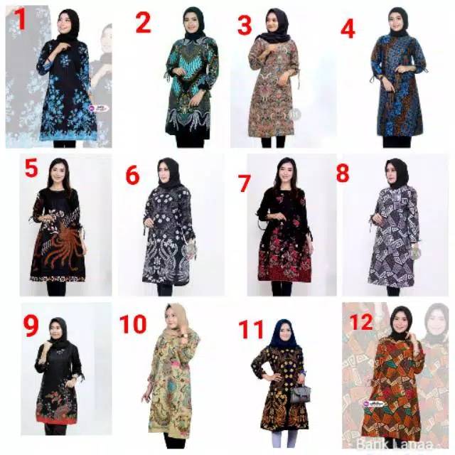 Terlaris Serut Genes Jelita Tunic Navbor Yelbor Whitbor Creambor Tunik Batik Modern Hrb030 Dolbi Dob