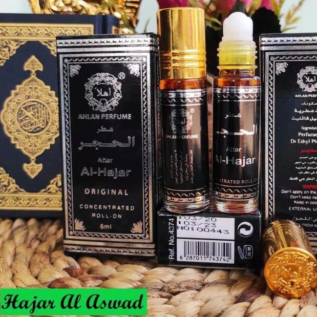 Parfum Hajar Aswad 6ml Non Alkohol Kemasan Baru by Ahlan Perfume Makkah