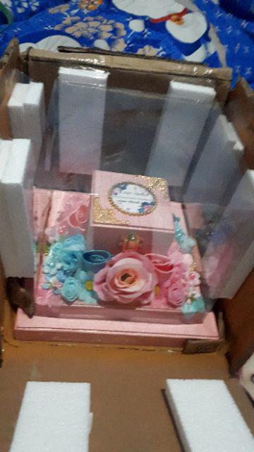 Box Cincin/ Box Perhiasan/ Kotak Lamaran/ Kotak Hantaran/ Box Cincin Pink