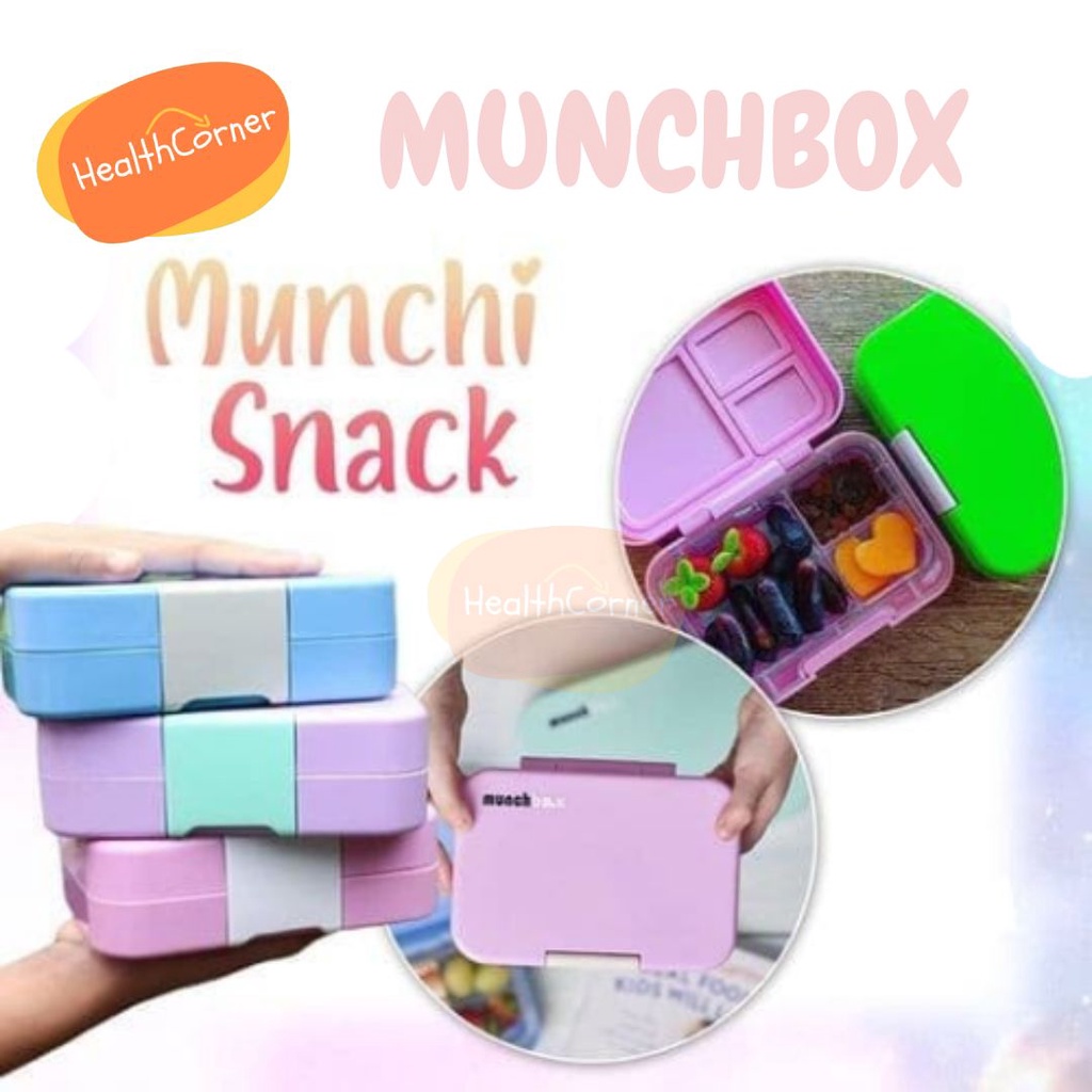 MUNCHBOX Munchi Snack 1 Outer 2 Tray / Munch Box Leakproof Snack Lunch Box Kotak Bekal Snak Anak