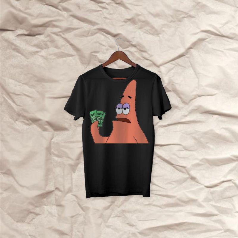 Kaos Hitam Patrick Star Kaos putih Patrick Star | Kaos polos