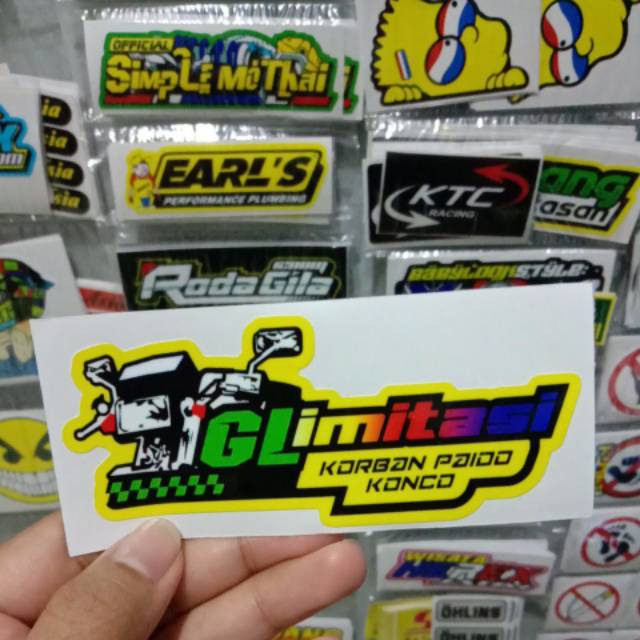 Sticker printing GL imitasi