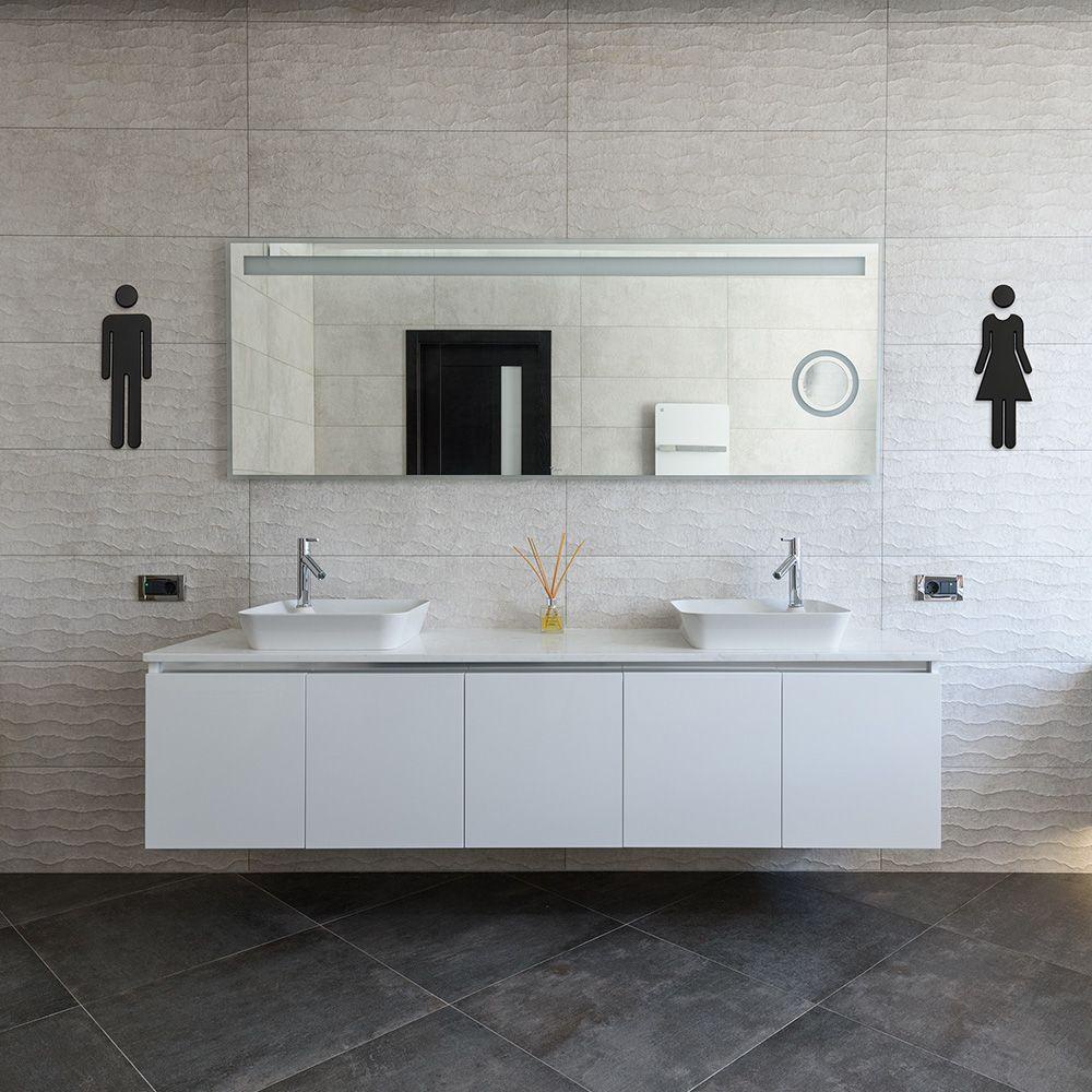 Solighter 3D Toilet Sign Prompt Aksesoris Perekat Diri Kamar Mandi Restroom Toilet DIY Pintu Plakat