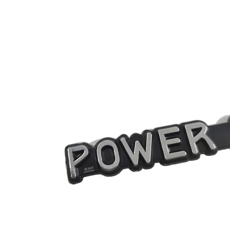 1pc Stiker Emblem Logo Power Steering Bahan ABS Untuk Dekorasi Mobil