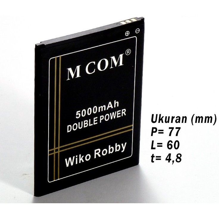 Battery Batre Baterai Double Power Mcom Wiko Robby