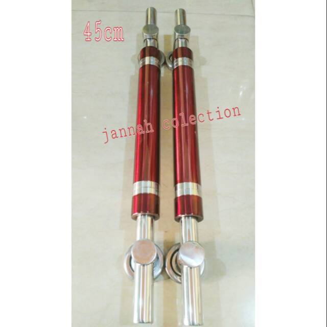 Handle pintu tarikan pintu tarung model tusuk panjang 45cm maroon