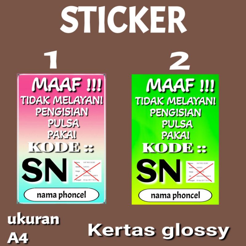 

DAFTAR PRUDUK TDK MELAYANI KODE SN 03