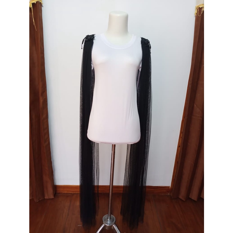 [hitam] Sayap Pundak Kebaya Pengantin / Sayap Bahu / Slayer Pundak / Slayer Bahu