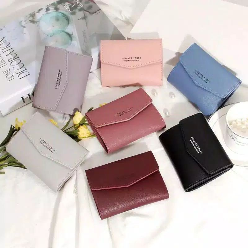 Dompet Wanita Mini Impor Korea Dompet Lipat Kecil Rumba