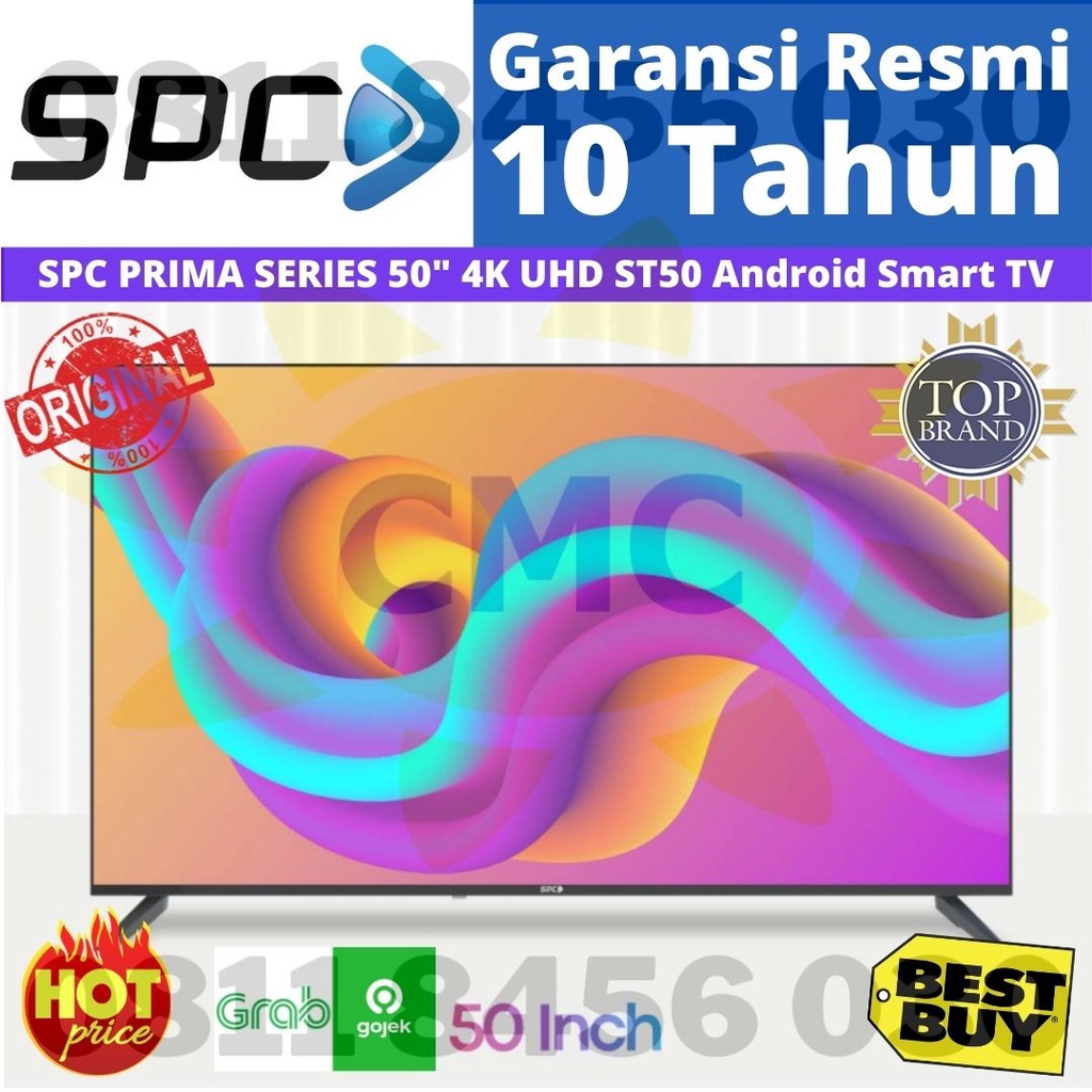 LED SPC PRIMA SERIES 50&quot; 4K UHD ST50 Android Smart TV Garansi Resmi