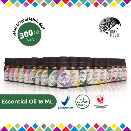 essential oil   15ml by tree house   aromatherapy   aromaterapi   untuk diffuser   humidifier   esen