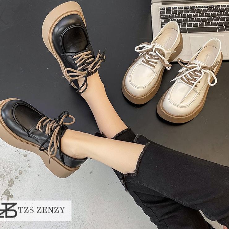Terbaik.. Zenzy Morreah Shoes Korea Inspired - Sepatu Platform Comfy