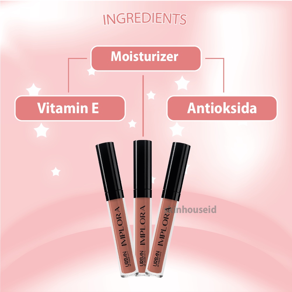 [ SKINHOUSEID ] IMPLORA LIP CREAM URBAN 01 DUSKY NUDE BPOM
