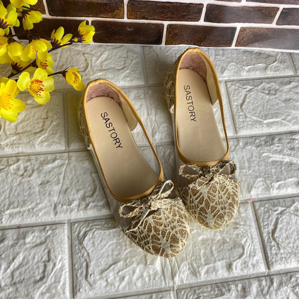 [TAMAN SEPATUKU] SEPATU TRENDY MURAH FLATSHOES PESTA BROKAT 1 2 3 4 5 6 USIA HAX16