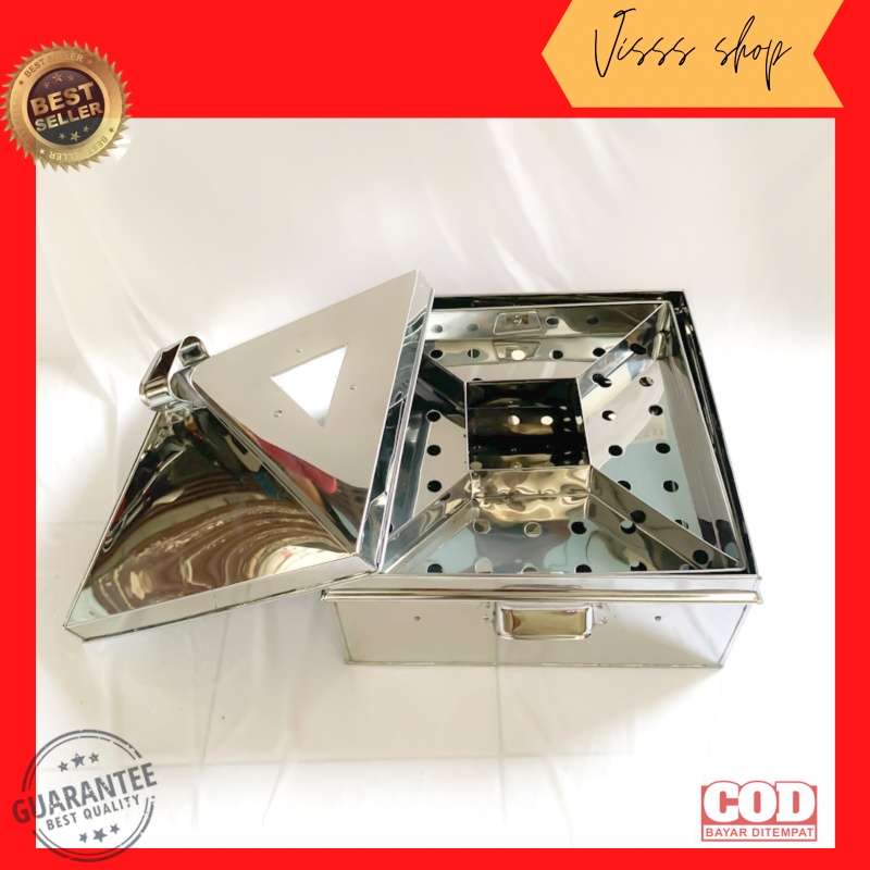 DESS Kukusan Klakat Ukuran 40 Cm Steamer Stainless Sekat 4 Kotak Panci Kukus Dandang Kue Dimsum