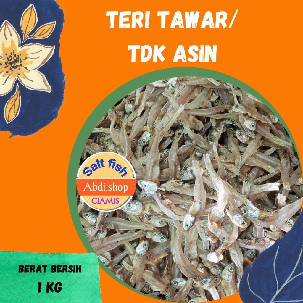 

IKAN ASIN TERI TAWAR KERING 1 KG MURAH