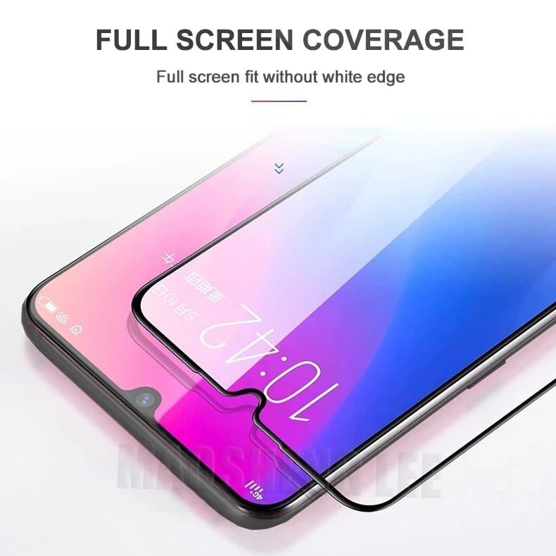 XIAOMI REDMI NOTE 8 REDMI NOTE 8 PRO Tempered Glass Full Lem 9D Full Cover Anti Gores Kaca - White_Cell