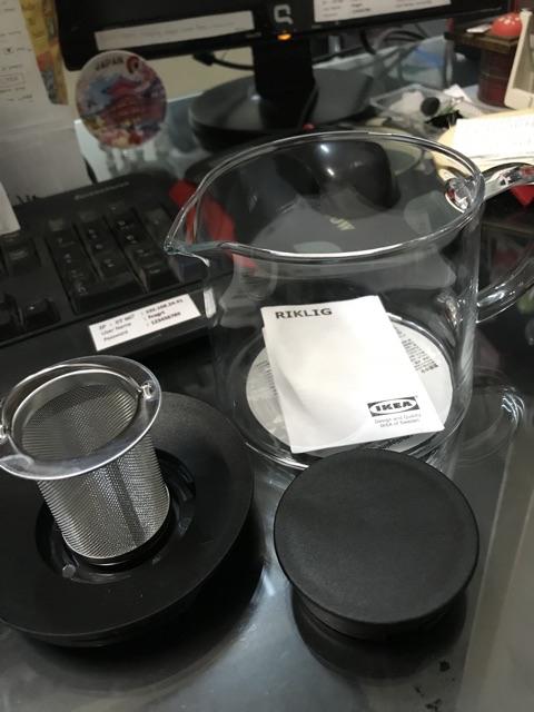Teko Penyeduh Teh Alat Untuk Pembuat Teh  Tea Pot 0.6 Liter, Dari Kaca Ri963