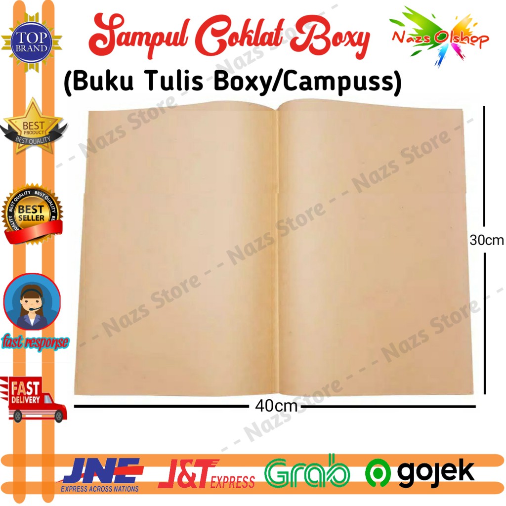 

Sampul Coklat Polos Tebal Buku Tulis Campuss / Boxy