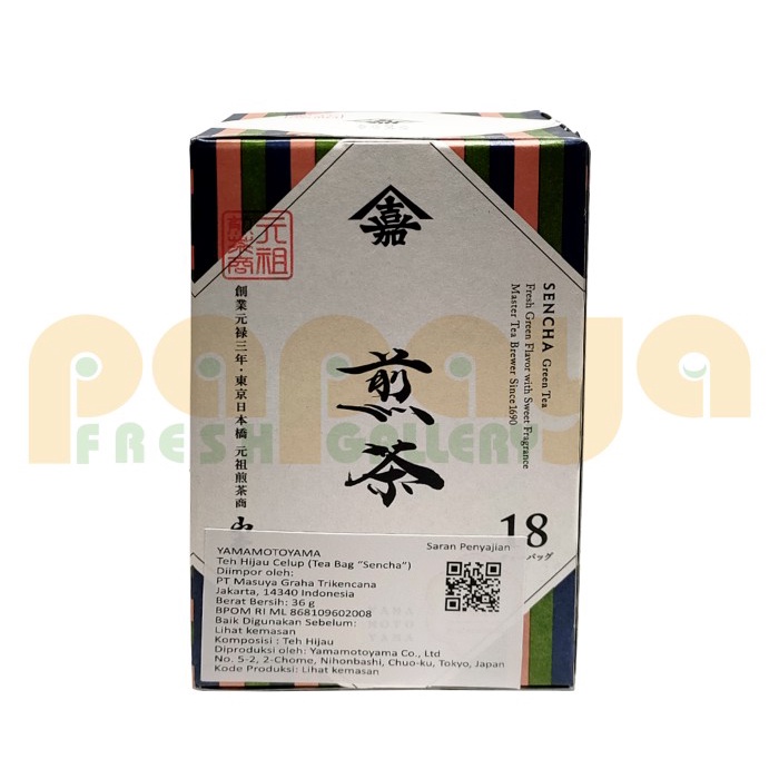 

(BISA COD) YAMAMOTOYAMA TEA BAG SENCHA 36GR 18'S BOX